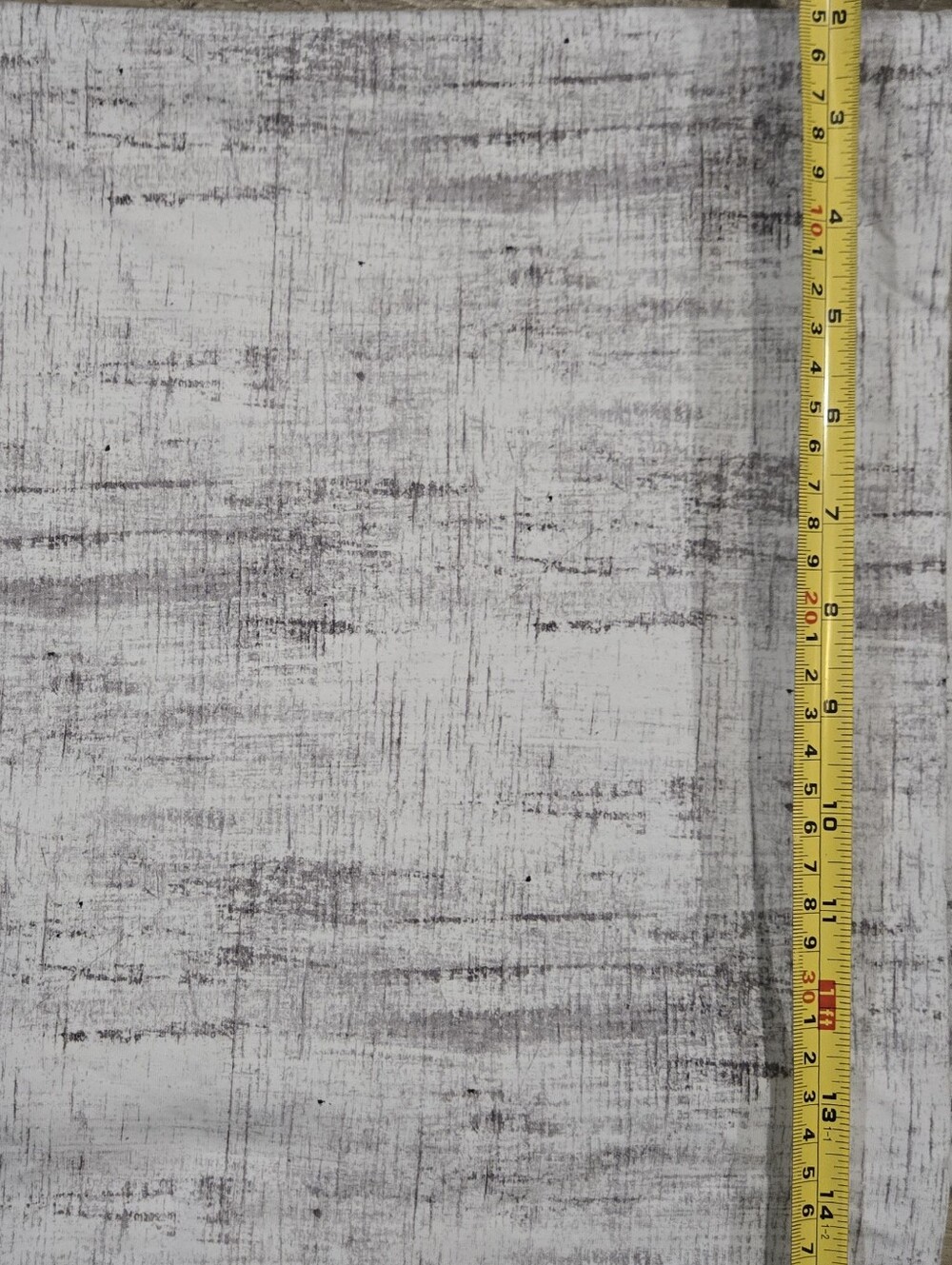Knit Fabric: White Grey Textured Look Cotton Lycra Stretch Fabric 70cmxWOF
